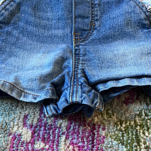 Oshkosh Denim Floral Shortall Overalls - Picture 4 of 8